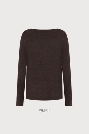 Mansted Denmark Nectarine Eco Crew in Dark Brown
