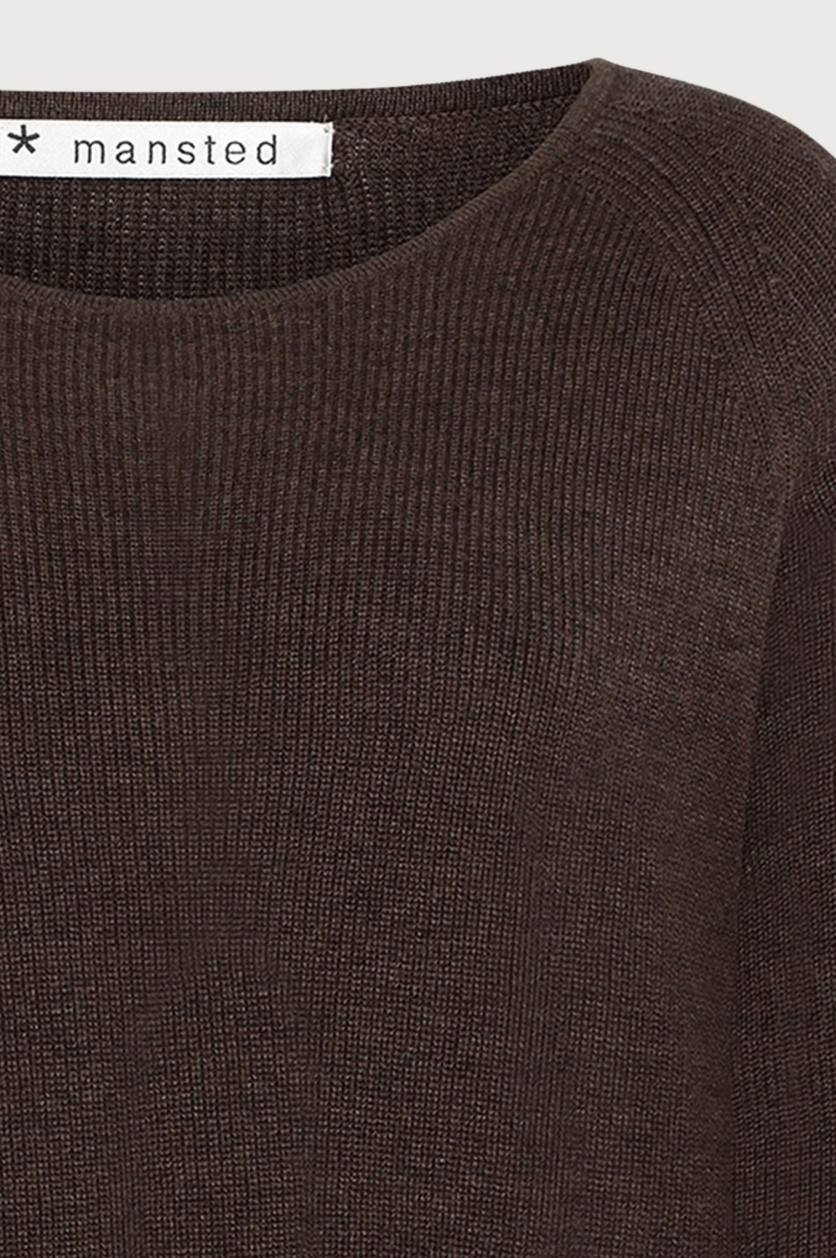 Mansted Denmark Nectarine Eco Crew in Dark Brown
