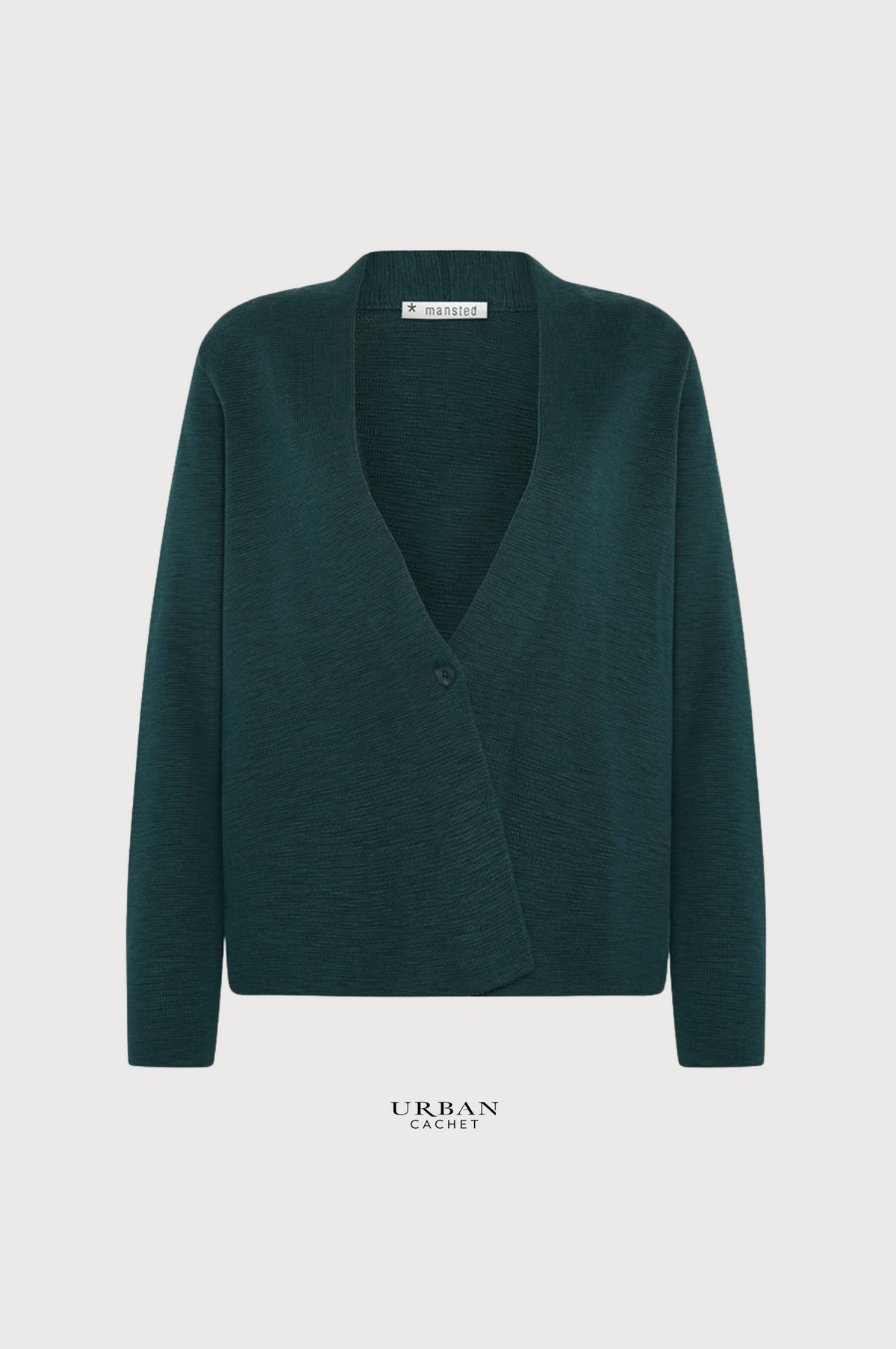 Mansted Denmark Laura Slub Cardi in Cold Green