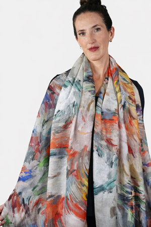 Tradition Textiles Wool Rapid Strokes Scarf