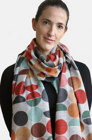 Tradition Textiles Wool Semi Dots Scarf