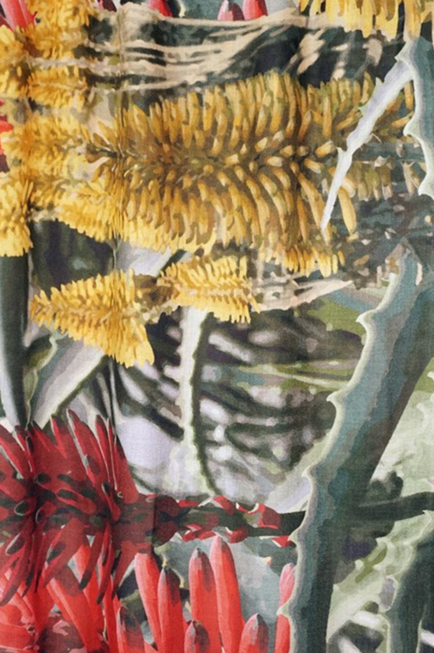 Tradition Textiles Wool Redhot Pokers Scarf