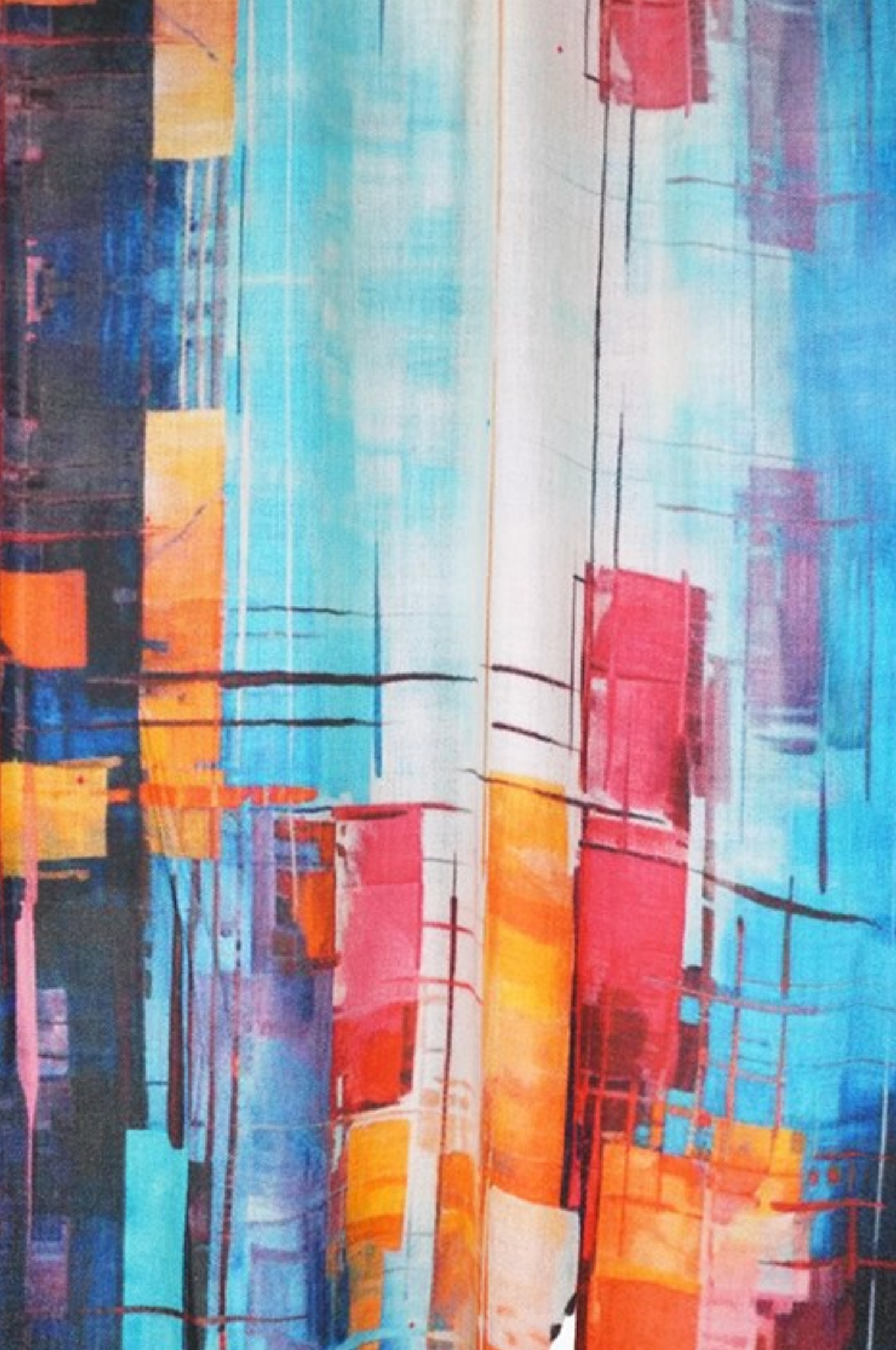 Tradition Textiles Wool Abstract Windows Scarf