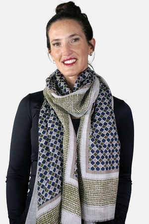 Tradition Textiles Wool Diamond Spots Scarf