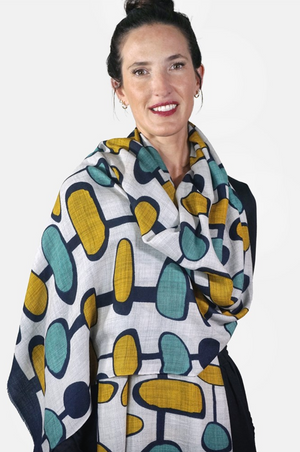 Tradition Textiles Wool Irregular Ovals Scarf