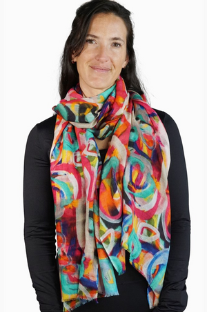 Tradition Textiles Wool Fluro Chains Scarf