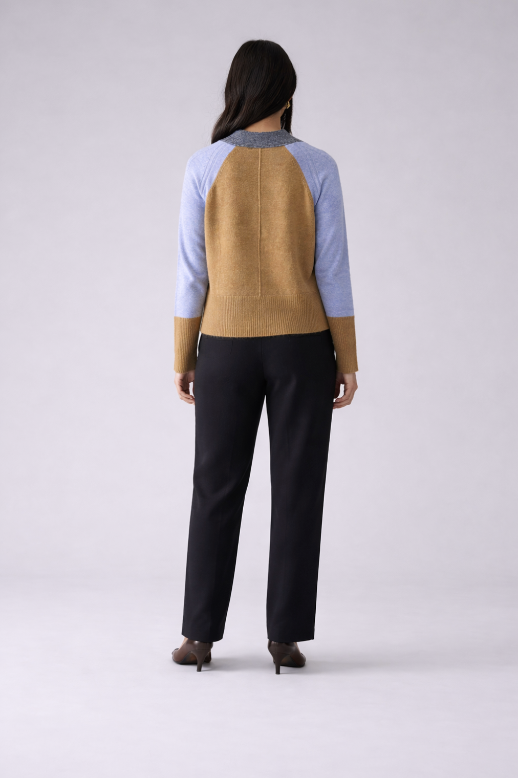 Foil Plush Love Cardi in Blue Combo