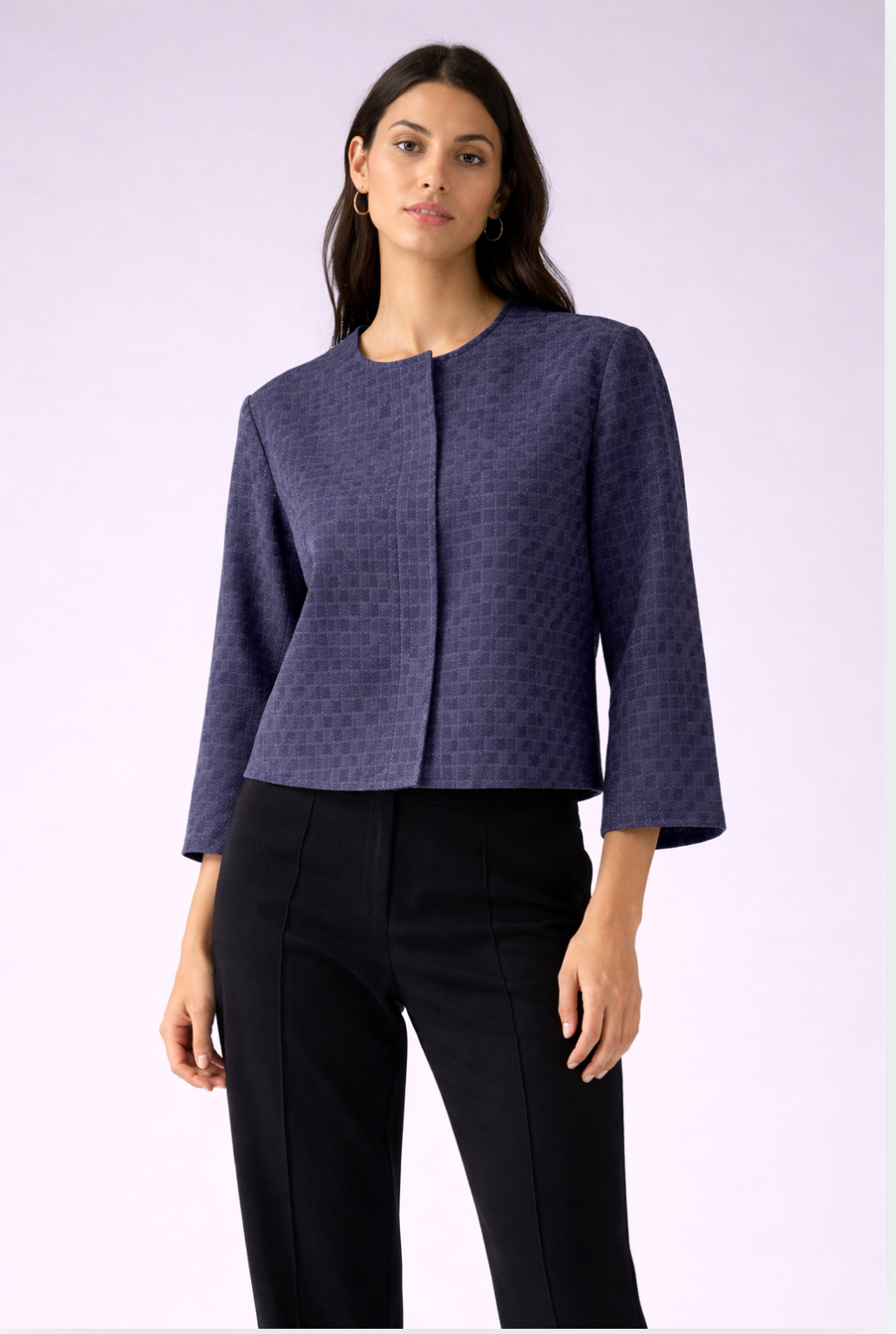 Foil Soft Cinch Jacket in Checkerboard