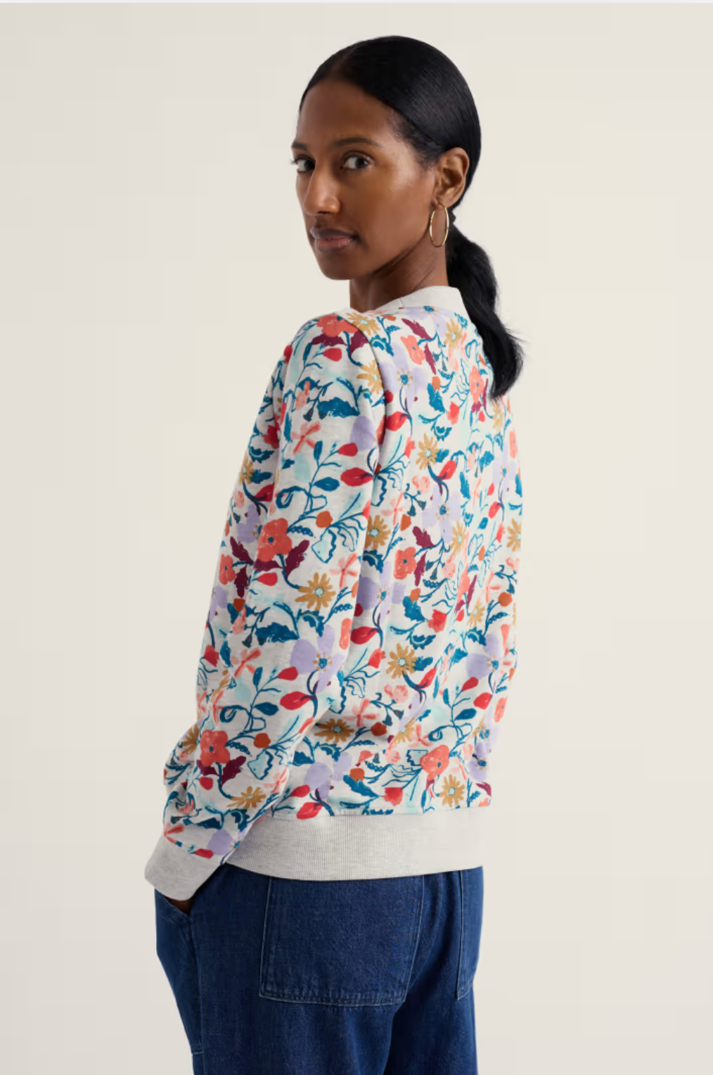 Seasalt Cornwall Bright Wave Sweatshirt in Winding Meadow Mix