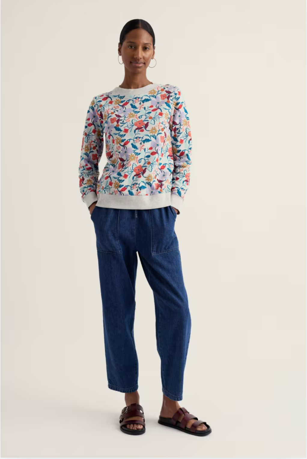 Seasalt Cornwall Bright Wave Sweatshirt in Winding Meadow Mix