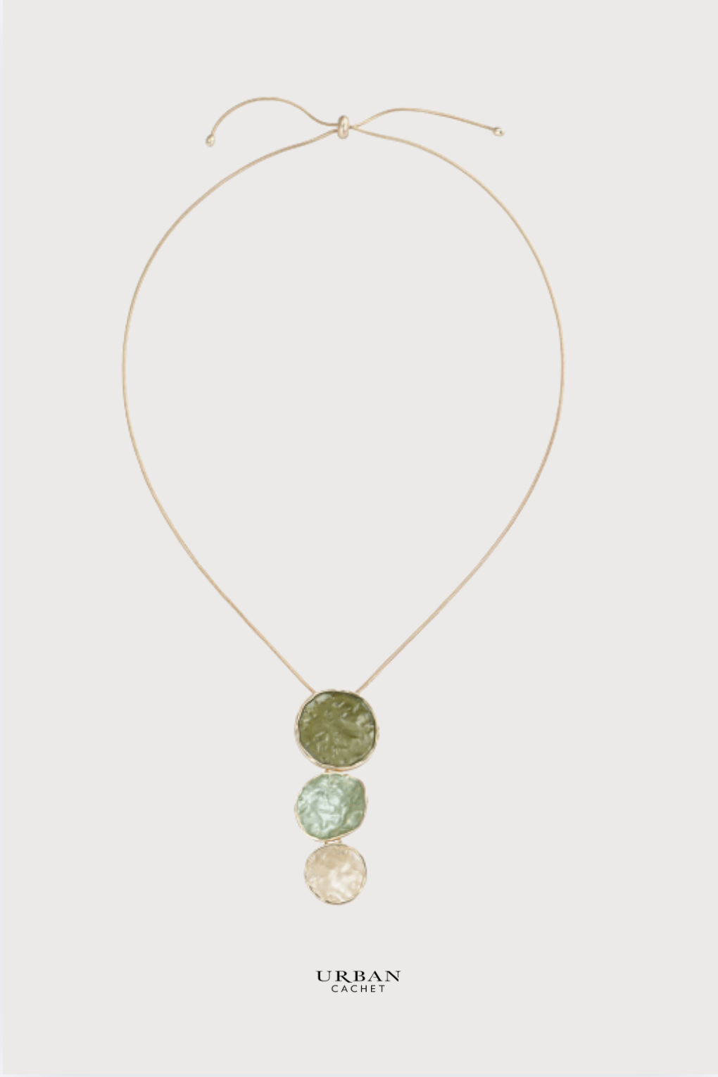 Blue Scarab Iris Necklace in Greens