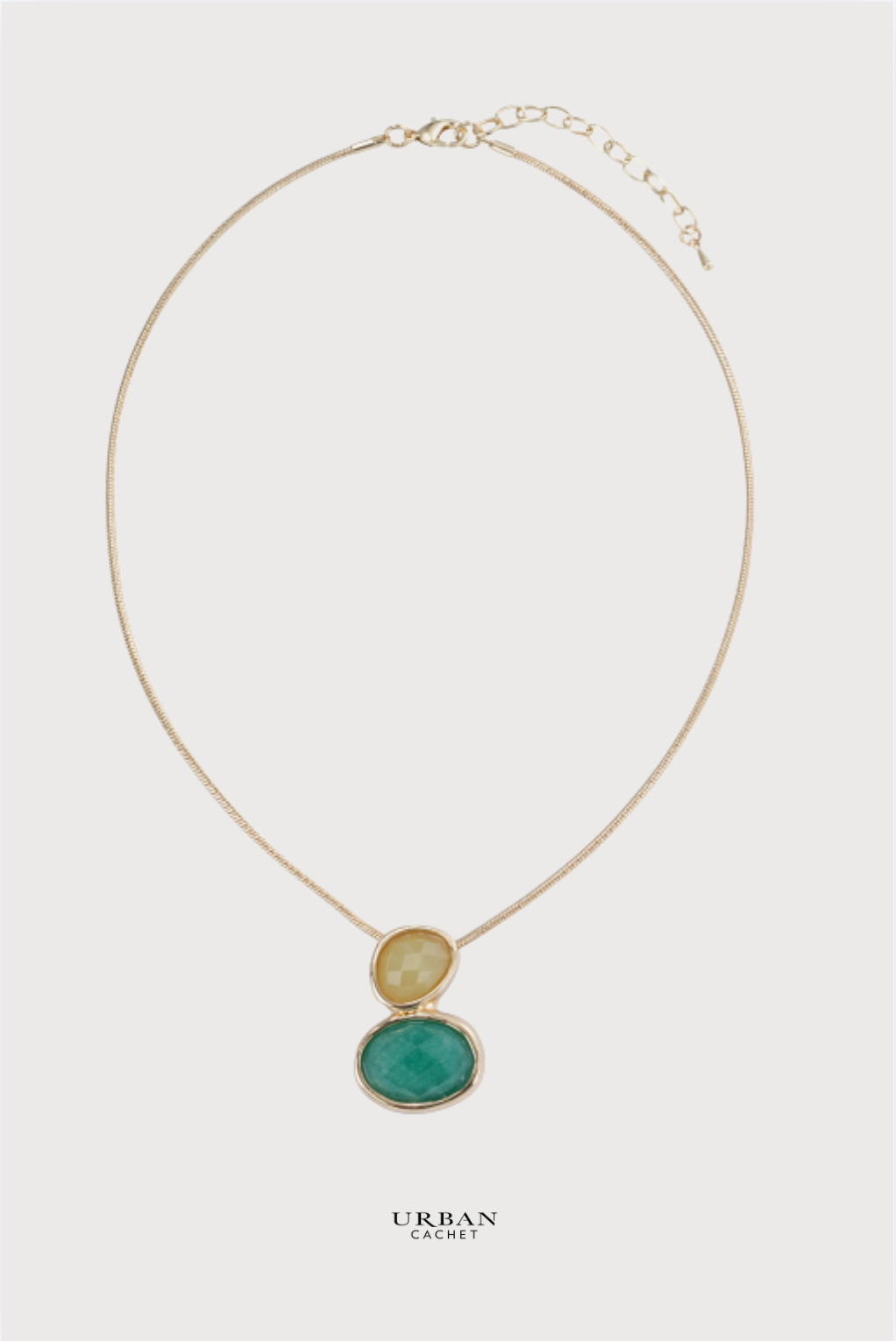Blue Scarab Iris Necklace in Gold/Emerald