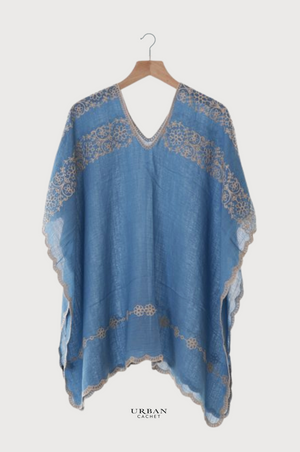 Enhance Accessories Cassie Coverup Motif in Blue