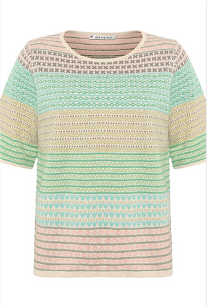 Mansted Denmark Hilde Eco Jacquard Tee in Green