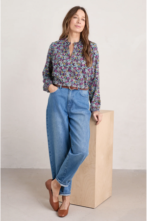 Seasalt Cornwall Sea Flow Top in Floral Moor Maritime