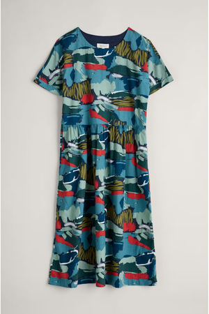 Seasalt Cornwall Brouse Dress Regular in Painted Marsh Maritime