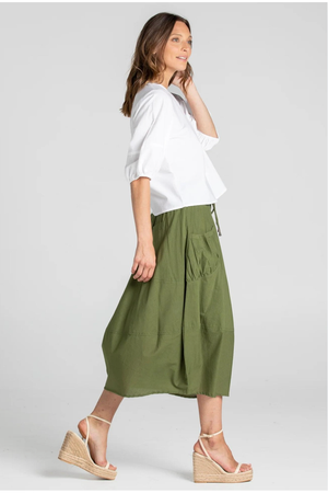 Boom Shankar Khaki Basic Plain Guru Skirt