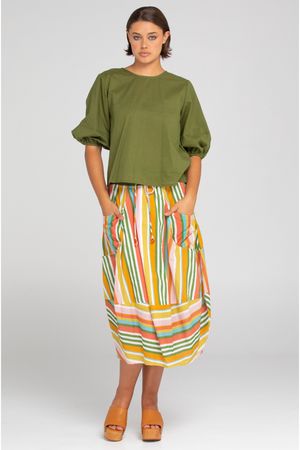 Boom Shankar Guru Skirt in Ailana Stripe