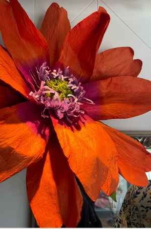 NiBBANAH Dancing Paper Flower in Orange Pink