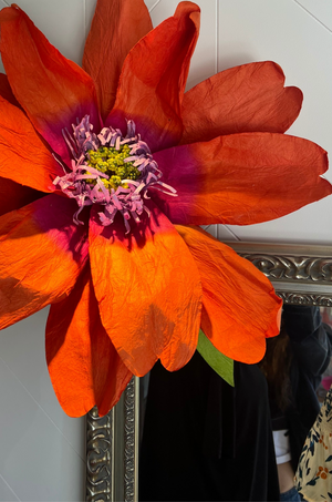 NiBBANAH Dancing Paper Flower in Orange Pink