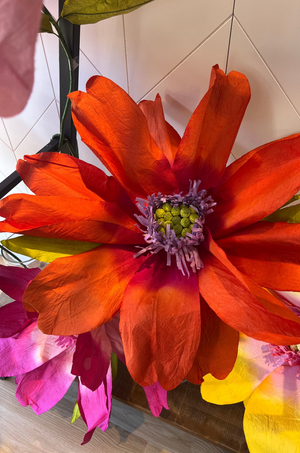 NiBBANAH Dancing Paper Flower in Orange Pink