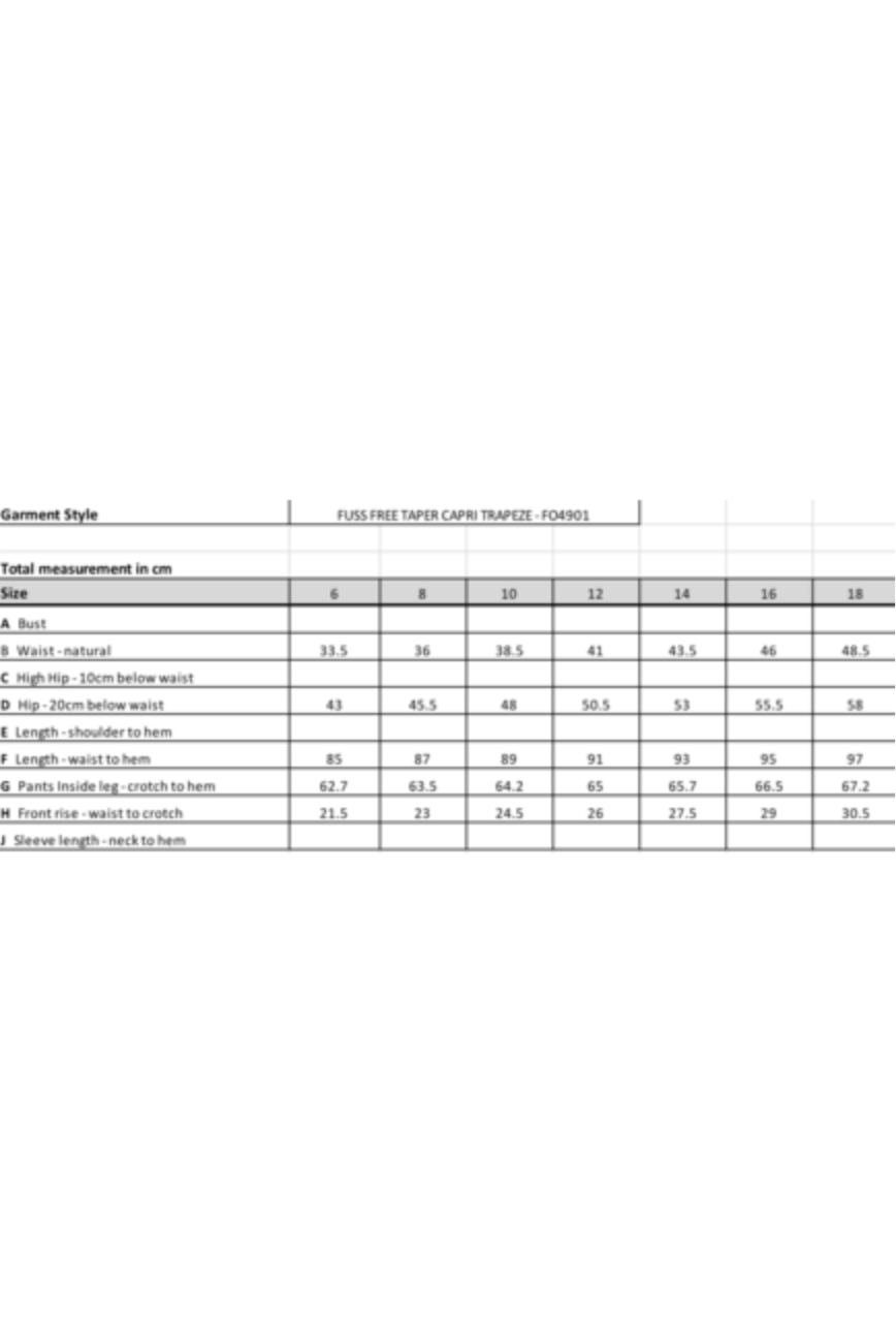 Foil Fuss Free Taper Trapeze Capri Pant in Dune