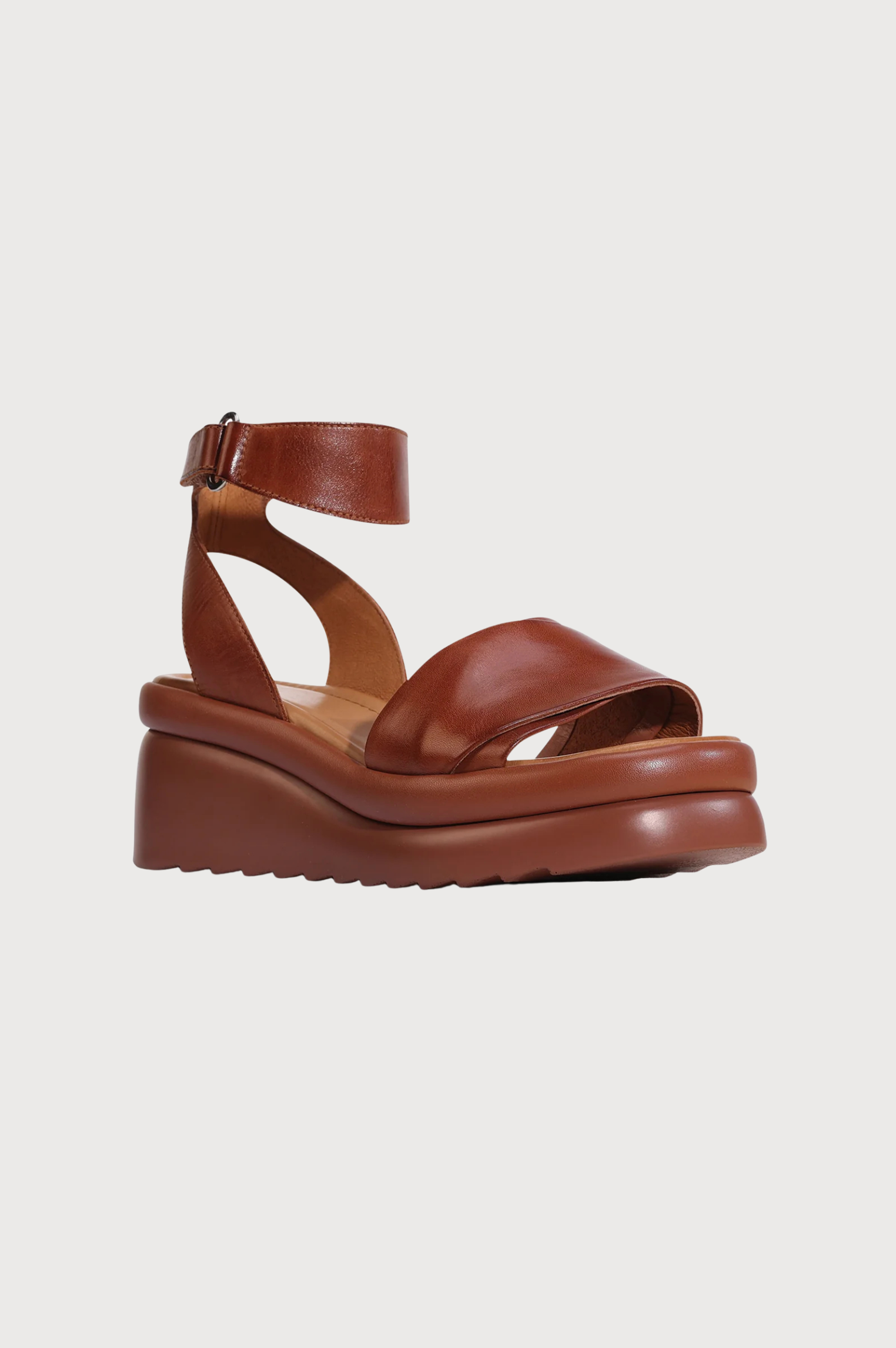 EOS Footwear Menta Sandals in Brandy Leather