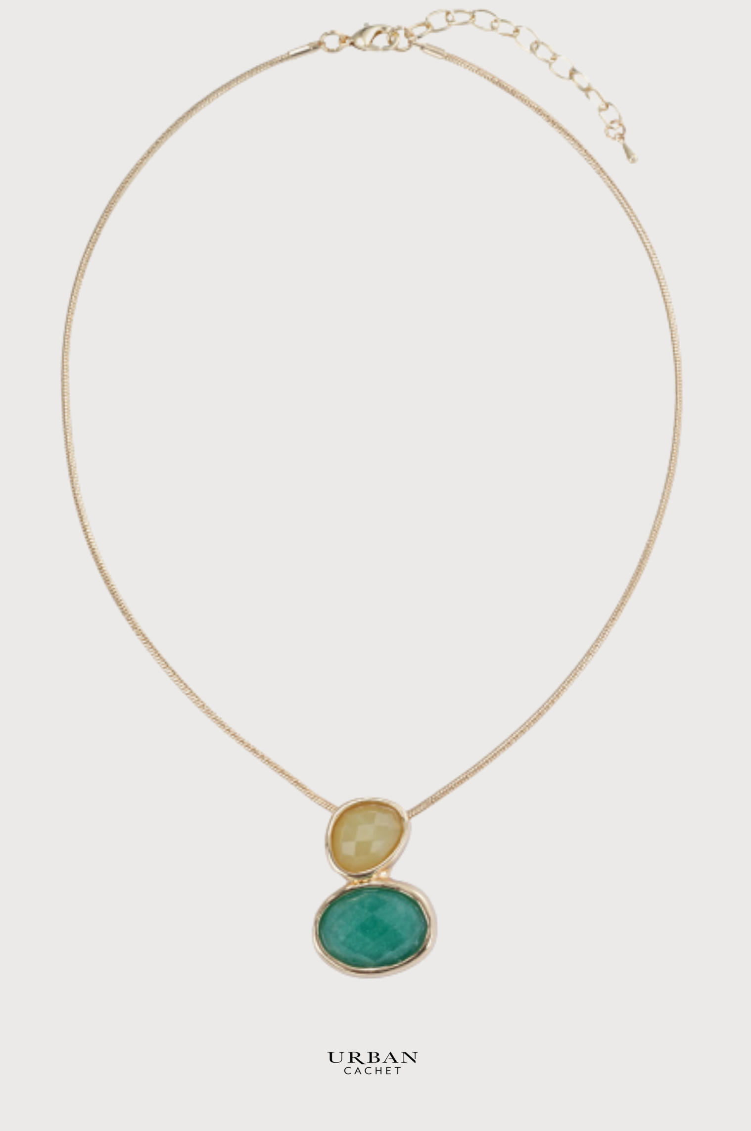 Blue Scarab Iris Necklace in Gold/Emerald