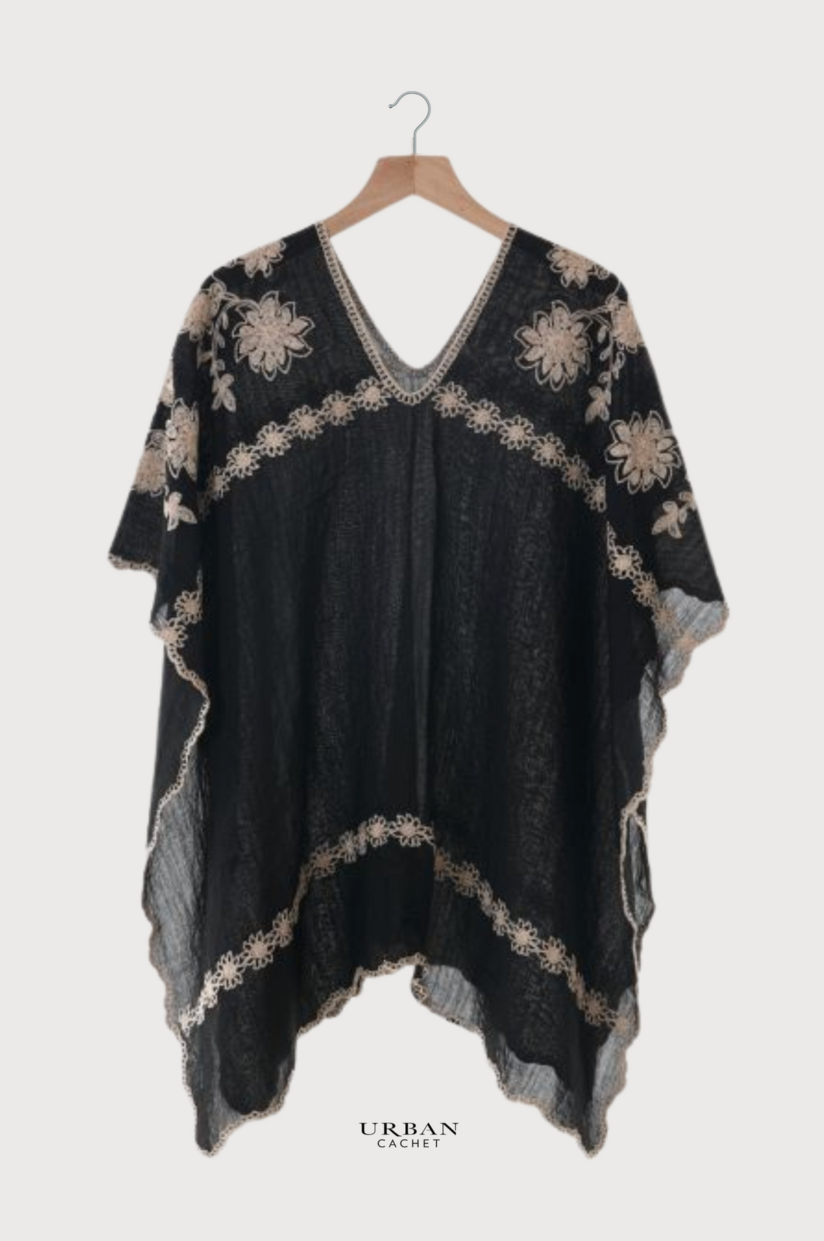 Enhance Accessories Cassie Coverup Motif in Black