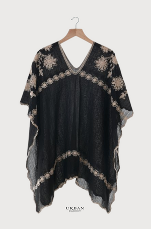 Enhance Accessories Cassie Coverup Motif in Black