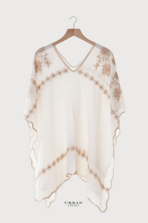 Enhance Accessories Cassie Coverup Motif in Cream