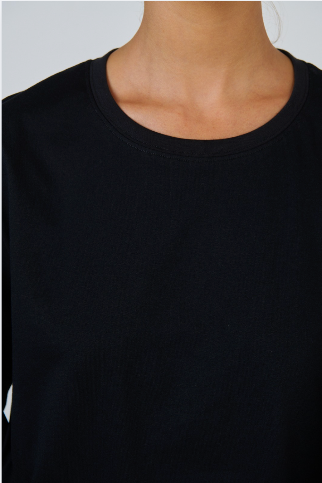 Naturals by O & J Cotton Tee Top in Black