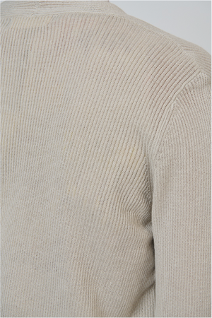 Naturals by O & J Ribbed Knit Cardigan in Sand