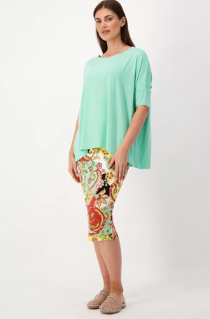 Lou Lou Australia Bamboo Gina Slouched Tee in Turquoise