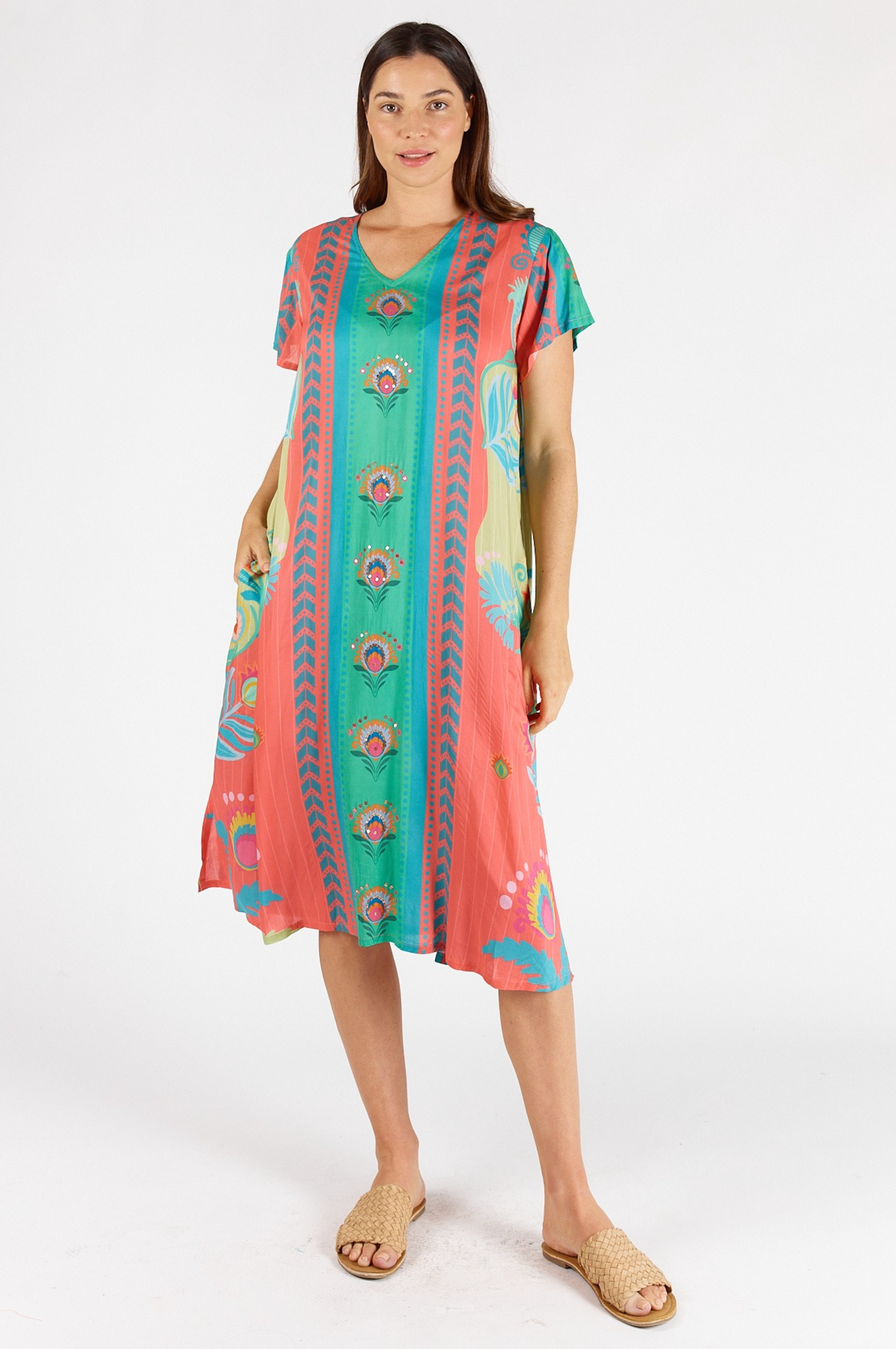 Lula Soul Columbia Swing Dress in Melon