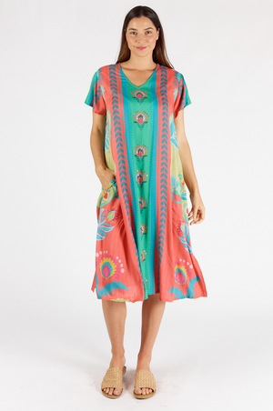 Lula Soul Columbia Swing Dress in Melon