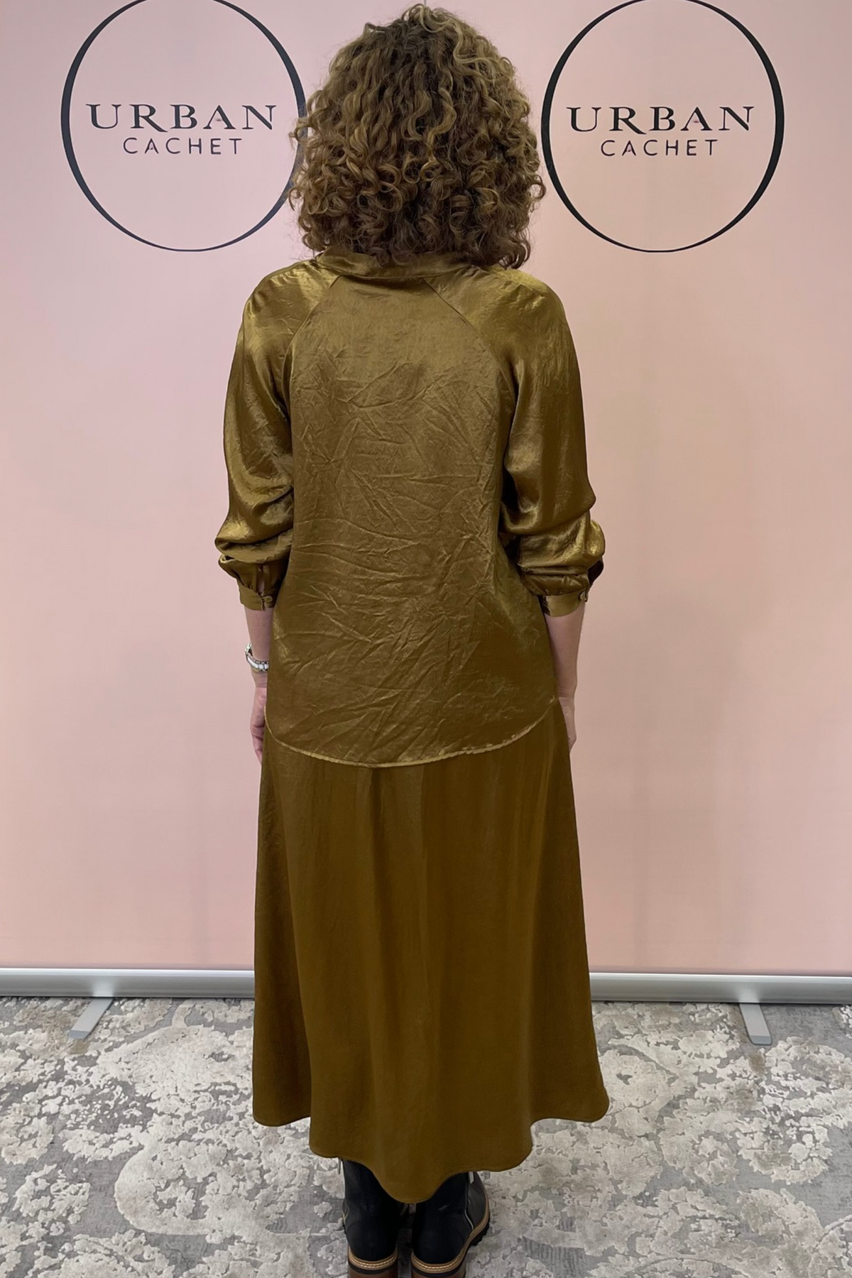 Foil Crackin' Blouse in Bronze