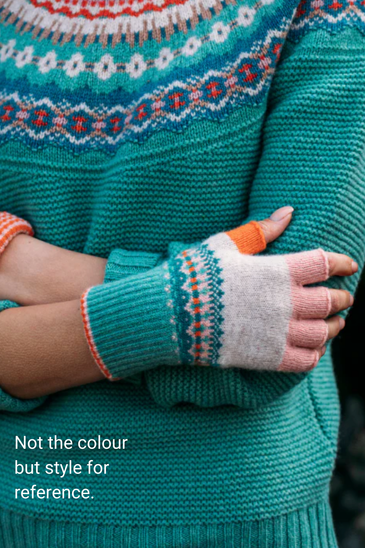 Eribe Knitwear Alloa Fingerless Gloves in CopperLand