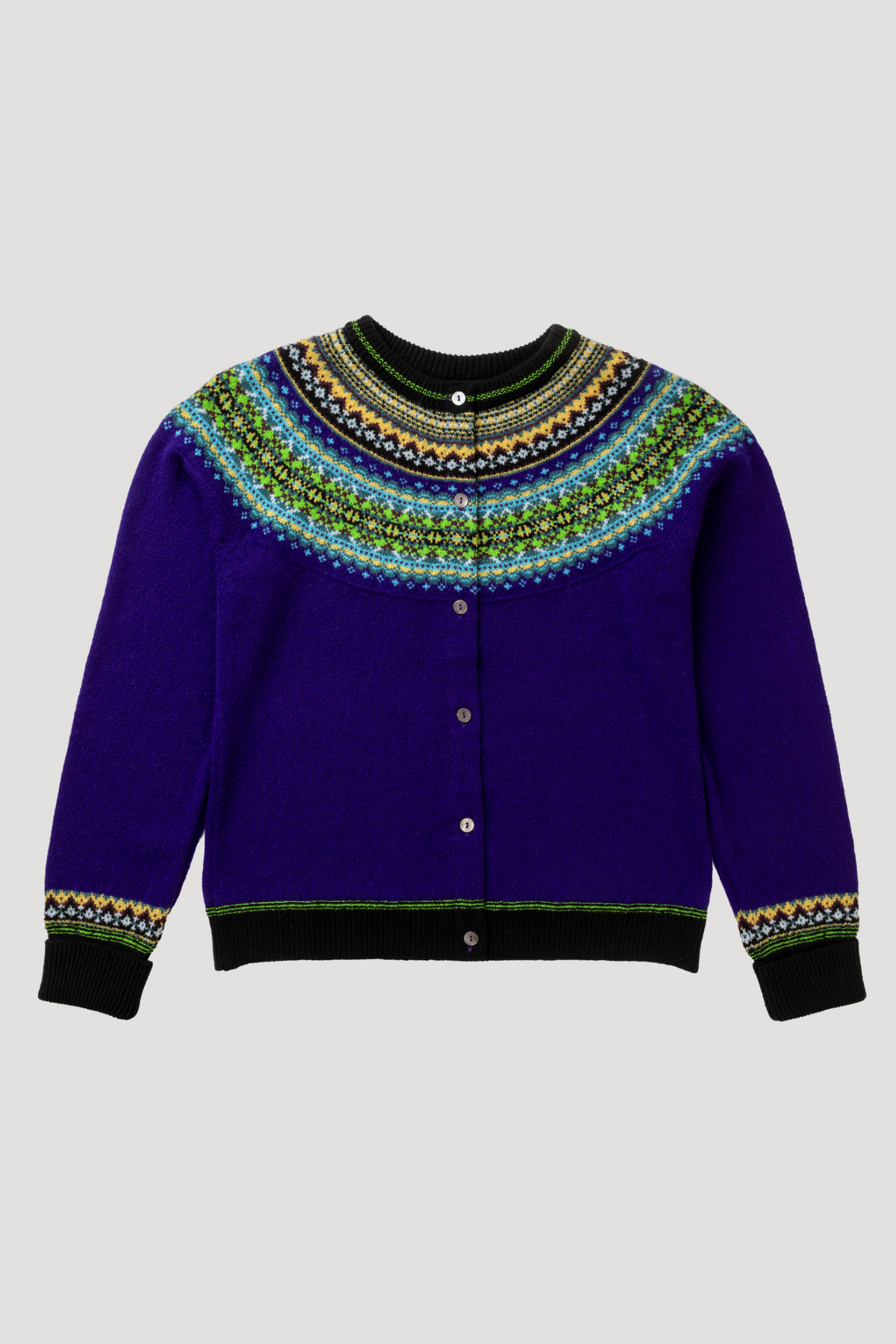 Eribe Knitwear Alpine Short Cardigan in Sirius
