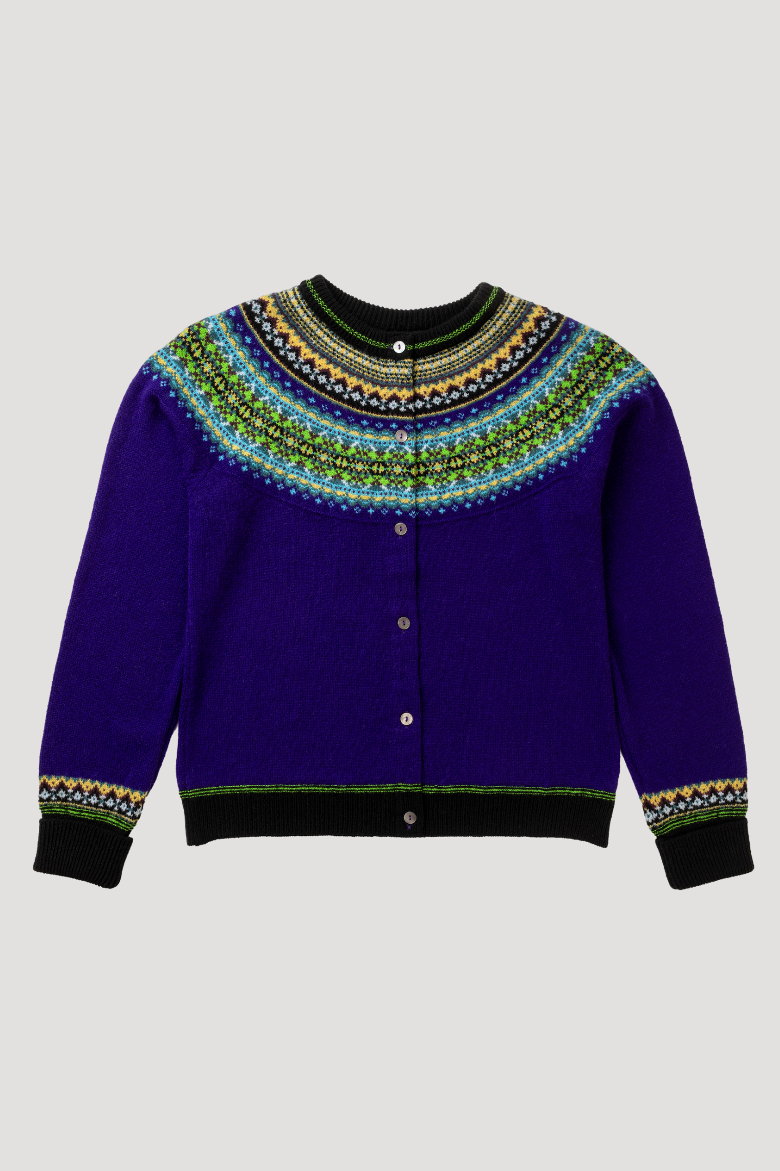 Eribe Knitwear Alpine Short Cardigan in Sirius