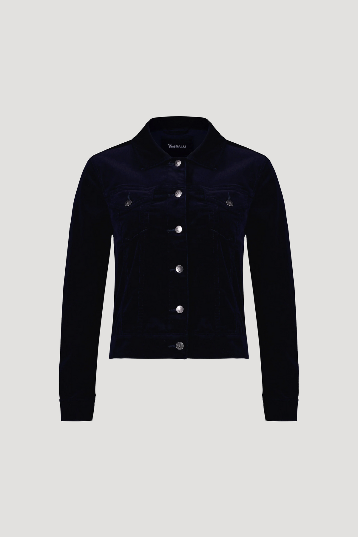 Vassalli Cord Denim Jacket in Midnight