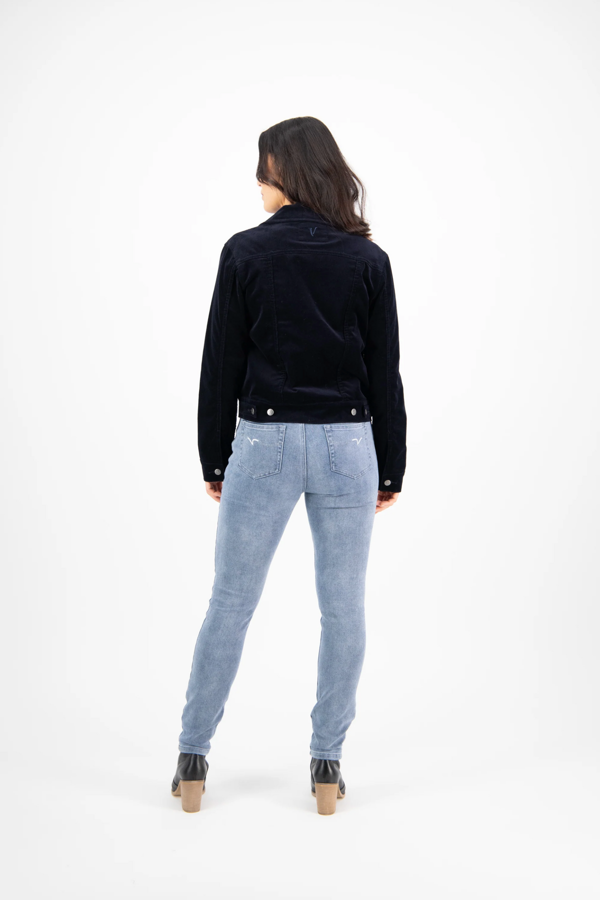 Vassalli Cord Denim Jacket in Midnight