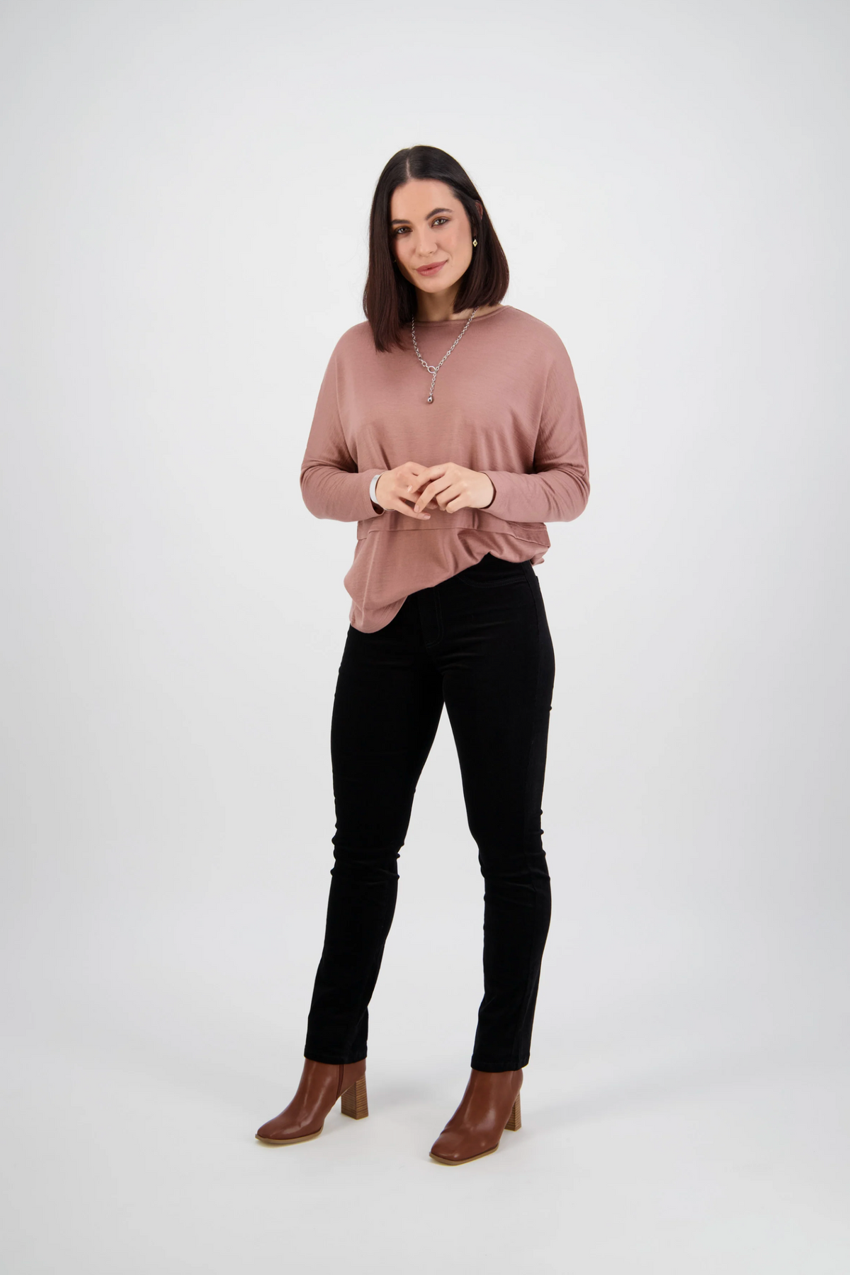 Vassalli Slim Leg Full Length Cord Pull On in Black BESTSELLERS