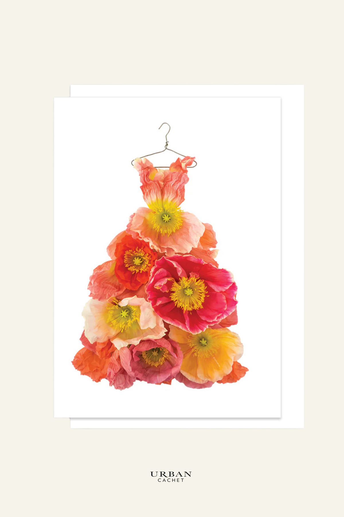petal & pins poppy dress greeting card