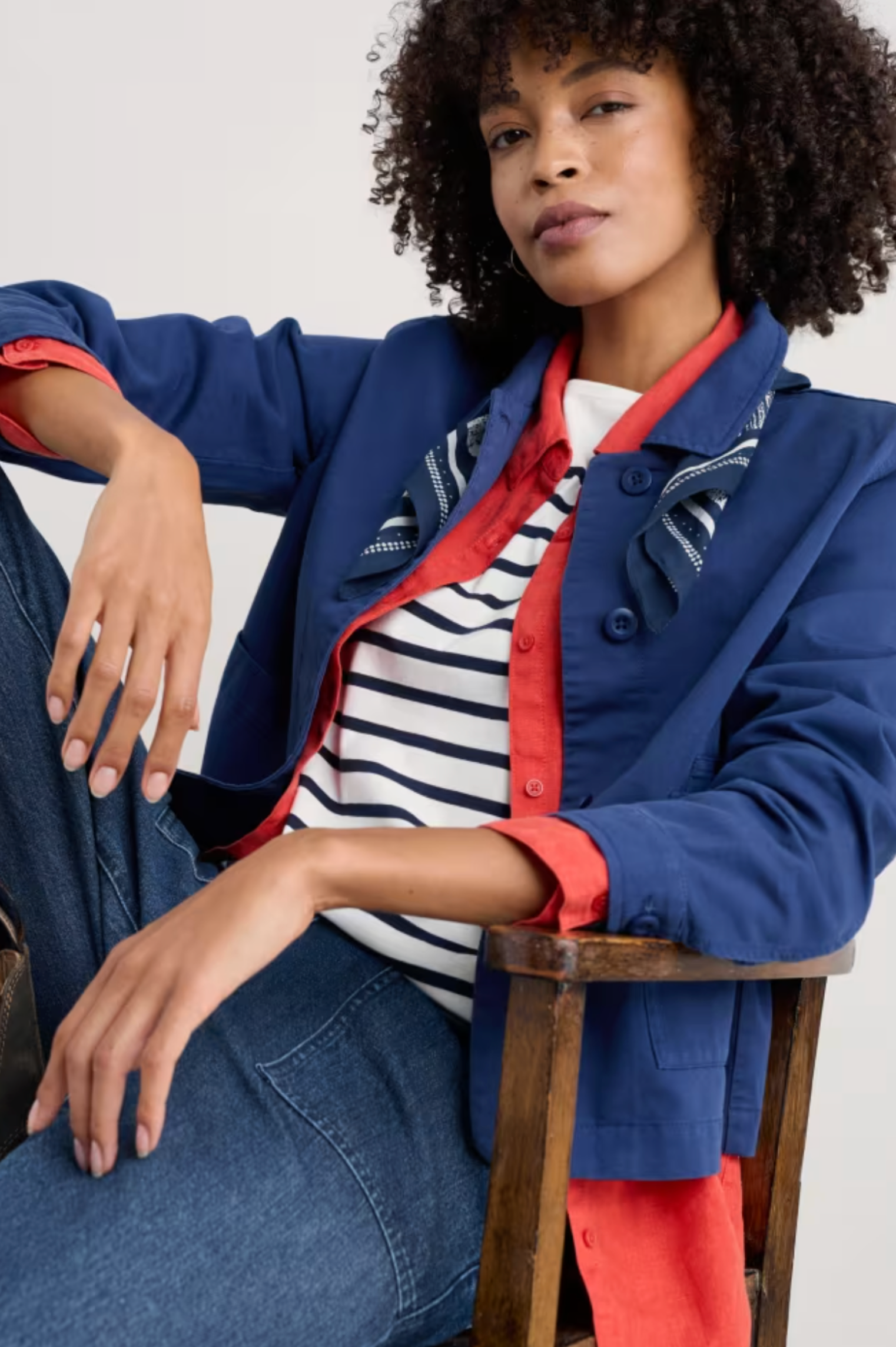 Seasalt Cornwall Coombe Lane Jacket in Washed Marine