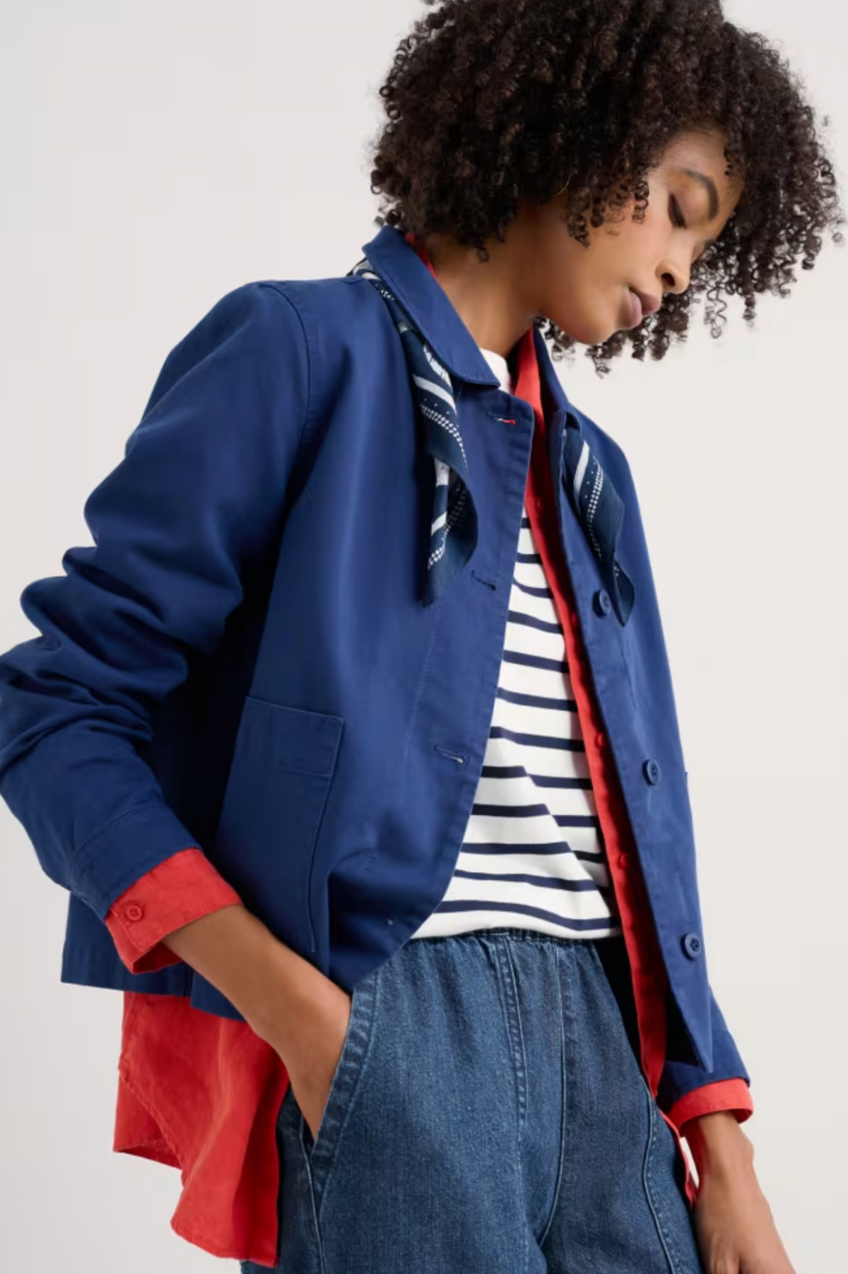 Seasalt Cornwall Coombe Lane Jacket in Washed Marine