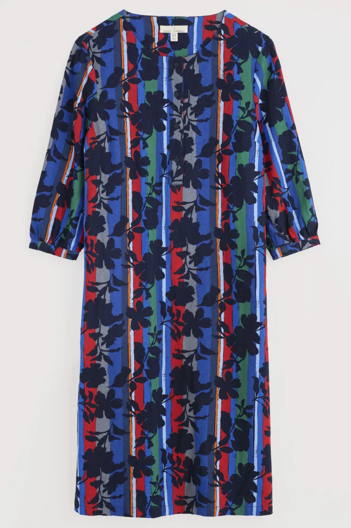 Seasalt Cornwall Sea Call Dress in Camellia Stripe Ink