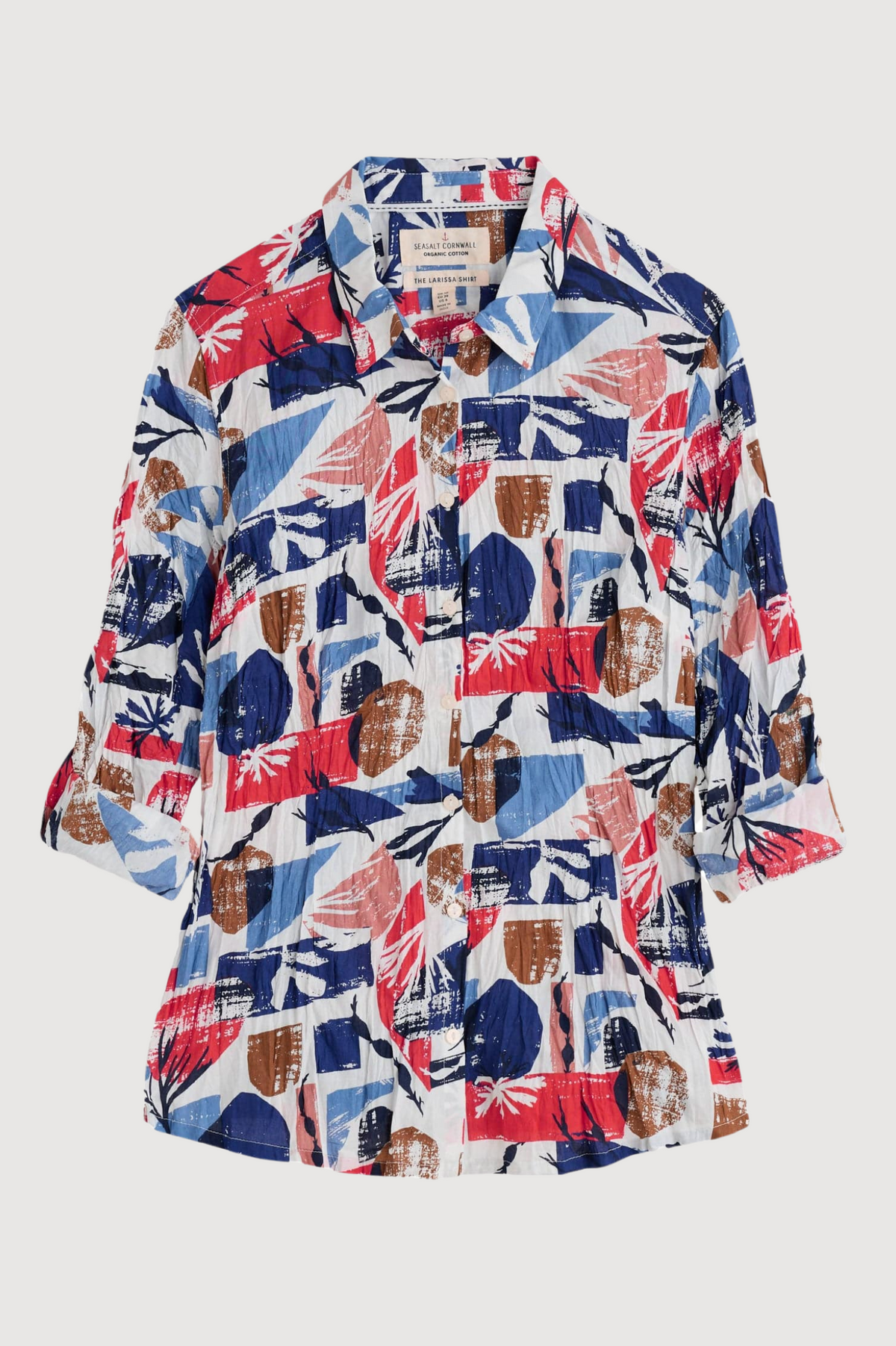 Seasalt Cornwall Larissa Shirt in Marine Forms Chalk