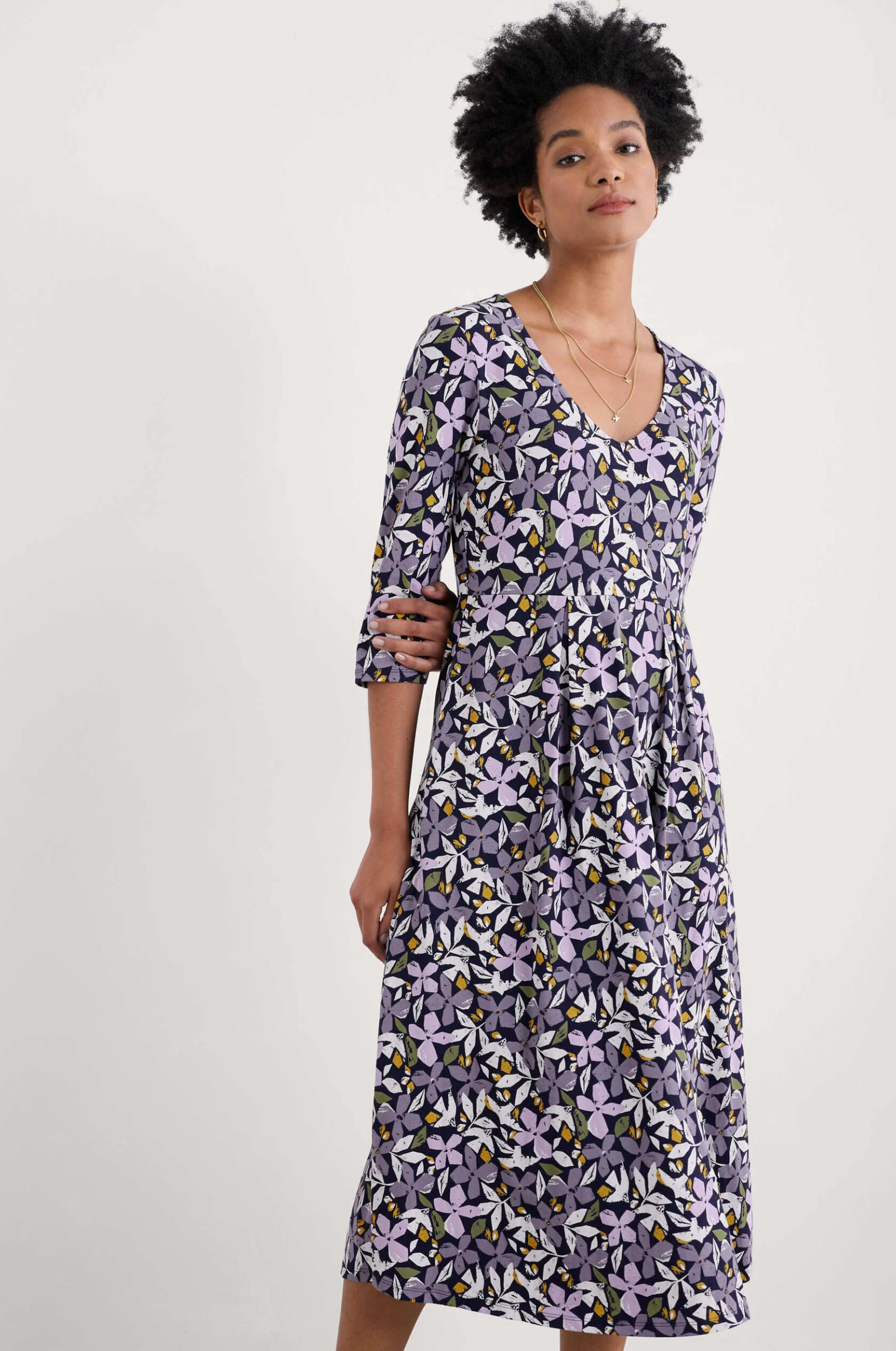 Seasalt Cornwall Helena Dress in Headland Collage Maritime