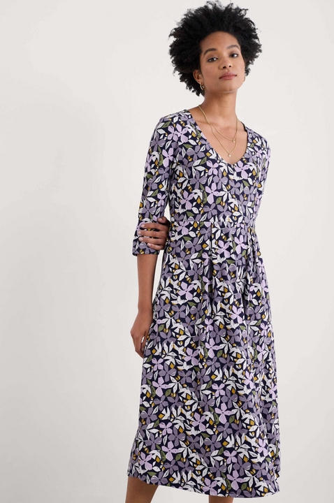 Seasalt Cornwall Helena Dress in Headland Collage Maritime